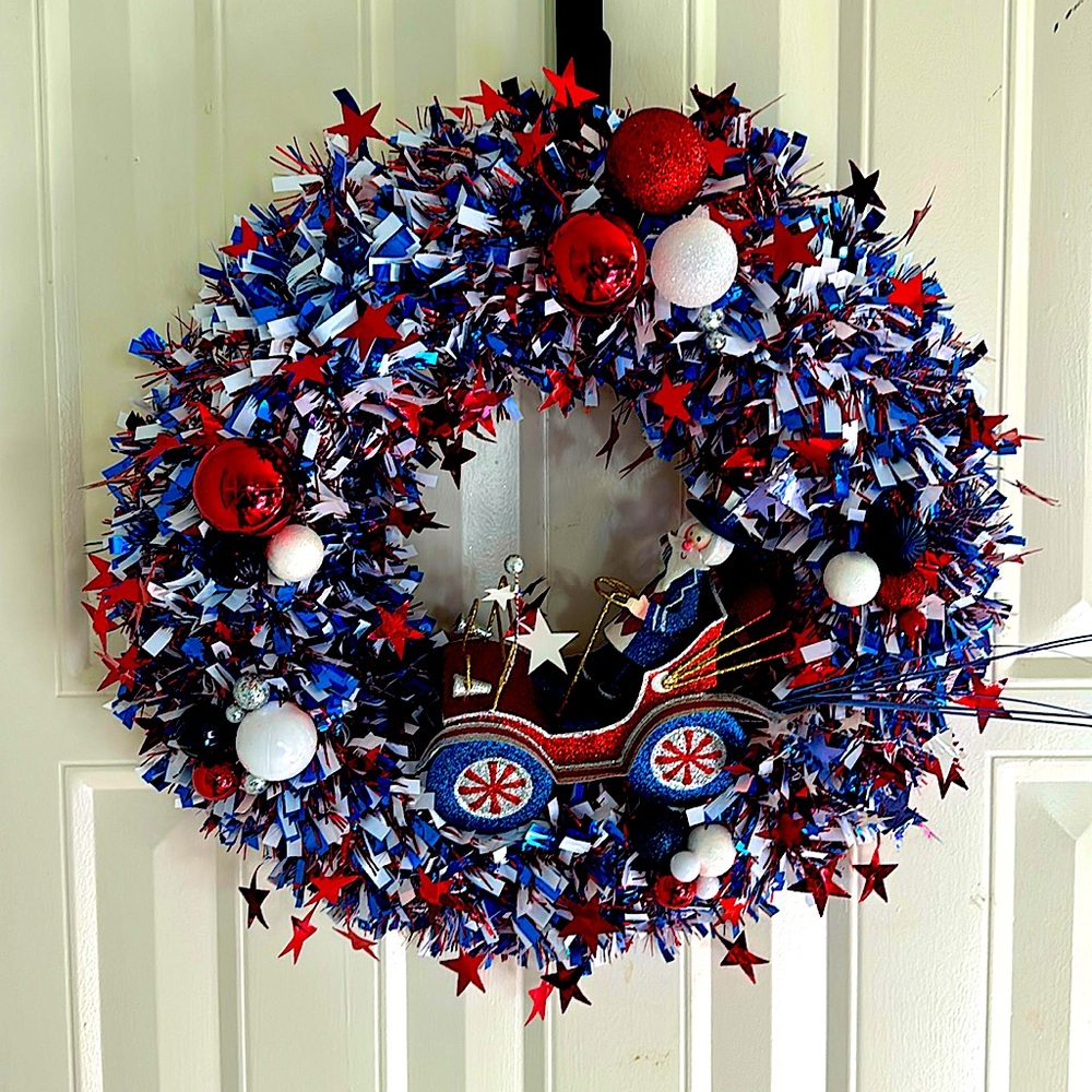 Fourth of July holiday wreath